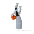 Esqueleto inflável fantasma de halloween para quintal